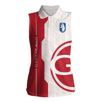 Greenland Women Sleeveless Polo Shirt Coat Of Arms Unique Style