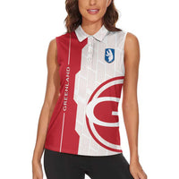 Greenland Women Sleeveless Polo Shirt Coat Of Arms Unique Style