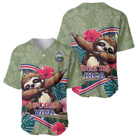 Costa Rica Baseball Jersey Pura Vida Dabbing Sloth