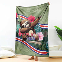 Costa Rica Blanket Pura Vida Dabbing Sloth