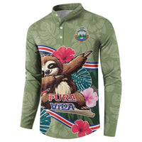 Costa Rica Button Sweatshirt Pura Vida Dabbing Sloth