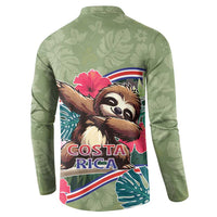 Costa Rica Button Sweatshirt Pura Vida Dabbing Sloth