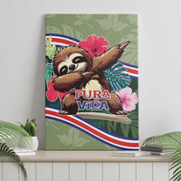 Costa Rica Canvas Wall Art Pura Vida Dabbing Sloth