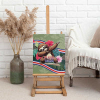 Costa Rica Canvas Wall Art Pura Vida Dabbing Sloth