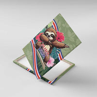 Costa Rica Canvas Wall Art Pura Vida Dabbing Sloth