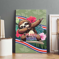 Costa Rica Canvas Wall Art Pura Vida Dabbing Sloth