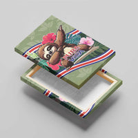 Costa Rica Canvas Wall Art Pura Vida Dabbing Sloth