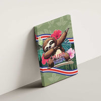 Costa Rica Canvas Wall Art Pura Vida Dabbing Sloth