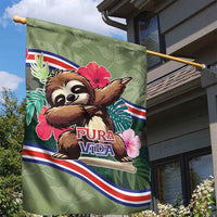 Costa Rica Garden Flag Pura Vida Dabbing Sloth
