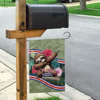 Costa Rica Garden Flag Pura Vida Dabbing Sloth