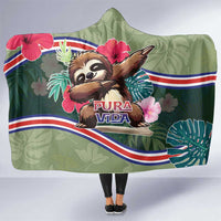 Costa Rica Hooded Blanket Pura Vida Dabbing Sloth