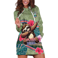 Costa Rica Hoodie Dress Pura Vida Dabbing Sloth