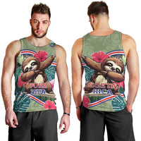Costa Rica Men Tank Top Pura Vida Dabbing Sloth