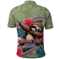 Costa Rica Polo Shirt Pura Vida Dabbing Sloth