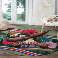 Costa Rica Round Carpet Pura Vida Dabbing Sloth