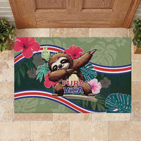 Costa Rica Rubber Doormat Pura Vida Dabbing Sloth