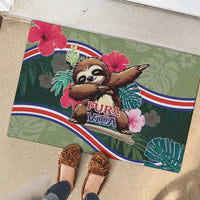 Costa Rica Rubber Doormat Pura Vida Dabbing Sloth