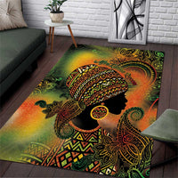Black Women Area Rug Afro Latina Queen - Wonder Print Shop