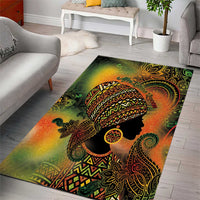 Black Women Area Rug Afro Latina Queen - Wonder Print Shop