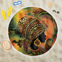 Black Women Beach Blanket Afro Latina Queen - Wonder Print Shop