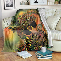 Black Women Blanket Afro Latina Queen - Wonder Print Shop