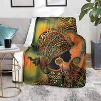 Black Women Blanket Afro Latina Queen - Wonder Print Shop