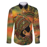 Black Women Family Matching Off Shoulder Short Dress and Hawaiian Shirt Afro Latina Queen - Wonder Print Shop