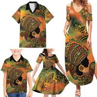 Black Women Family Matching Summer Maxi Dress and Hawaiian Shirt Afro Latina Queen - Wonder Print Shop