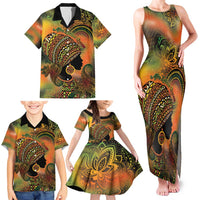 Black Women Family Matching Tank Maxi Dress and Hawaiian Shirt Afro Latina Queen - Wonder Print Shop