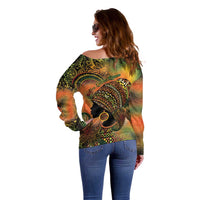 Black Women Off Shoulder Sweater Afro Latina Queen - Wonder Print Shop