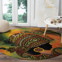 Black Women Round Carpet Afro Latina Queen - Wonder Print Shop