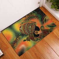 Black Women Rubber Doormat Afro Latina Queen - Wonder Print Shop