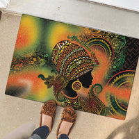Black Women Rubber Doormat Afro Latina Queen - Wonder Print Shop