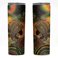 Black Women Skinny Tumbler Afro Latina Queen - Wonder Print Shop