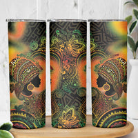 Black Women Skinny Tumbler Afro Latina Queen - Wonder Print Shop