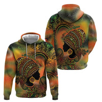 Black Women Zip Hoodie Afro Latina Queen - Wonder Print Shop