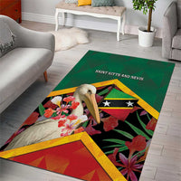 Saint Kitts and Nevis Area Rug Pelican With Poinciana Flowers - Wonder Print Shop