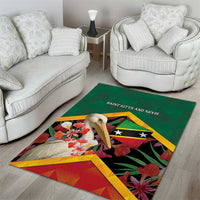 Saint Kitts and Nevis Area Rug Pelican With Poinciana Flowers - Wonder Print Shop