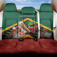 Saint Kitts and Nevis Back Car Seat Cover Pelican With Poinciana Flowers - Wonder Print Shop