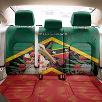 Saint Kitts and Nevis Back Car Seat Cover Pelican With Poinciana Flowers - Wonder Print Shop