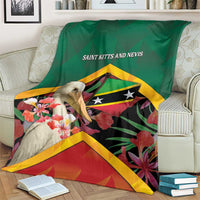 Saint Kitts and Nevis Blanket Pelican With Poinciana Flowers - Wonder Print Shop