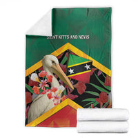 Saint Kitts and Nevis Blanket Pelican With Poinciana Flowers - Wonder Print Shop