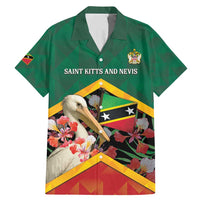 Personalized Saint Kitts and Nevis Family Matching Mermaid Dress and Hawaiian Shirt Pelican With Poinciana Flowers - Wonder Print Shop