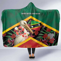 Saint Kitts and Nevis Hooded Blanket Pelican With Poinciana Flowers - Wonder Print Shop
