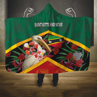 Saint Kitts and Nevis Hooded Blanket Pelican With Poinciana Flowers - Wonder Print Shop