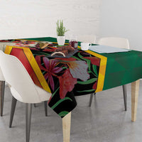 Saint Kitts and Nevis Tablecloth Pelican With Poinciana Flowers - Wonder Print Shop