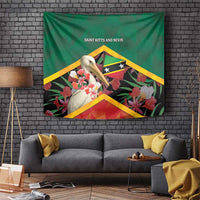 Saint Kitts and Nevis Tapestry Pelican With Poinciana Flowers - Wonder Print Shop