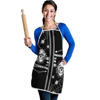 Western Gothic Yoke Apron Skull Rose With Spider - Wonder Print Shop