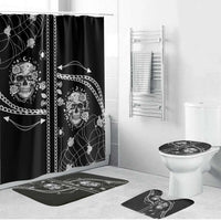 Western Gothic Yoke Bathroom Set Skull Rose With Spider - Wonder Print Shop