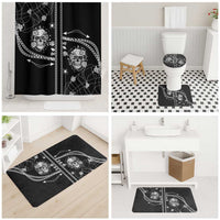 Western Gothic Yoke Bathroom Set Skull Rose With Spider - Wonder Print Shop
